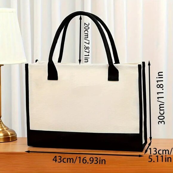 MONOGRAMMED TOTE BAG SET (A) - Picture 2 of 3